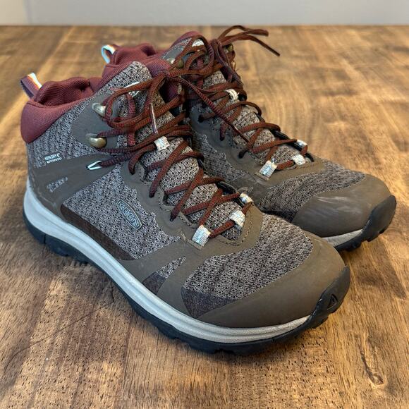 KEEN Terradora II Waterproof Mid Hiking Boots Canteen/Andorra Women’s Size 7.5 - Picture 2 of 12